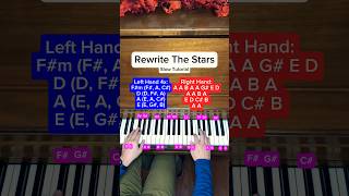 Rewrite The Stars Slow Piano Tutorial piano pianotutorial pianolessons easypiano howto music [upl. by Aeneg320]