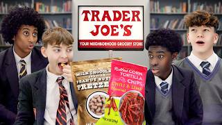 British Highschoolers try Trader Joes Snacks for the first time [upl. by Peatroy795]