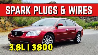 05  09 GM Buick 38L 3800 Spark Plugs amp Wires Replacement  LaCrosse Lucerne Grand Prix Allure [upl. by Ecnarepmet]