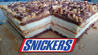 Ciasto Snickers bez pieczenia [upl. by Ahseenyt]