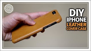 Leather Craft DIY Iphone leather case  How to make Leather phone case [upl. by Morgan]