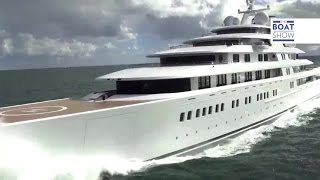 ENG LURSSEN quotAZZAMquot LARGEST LUXURY SUPERYACHT EVER  The Boat Show [upl. by Adolph]