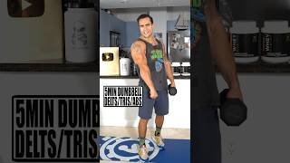 Intense 5 Minute HIIT Dumbbell Home Workout Circuit for Shoulders Triceps amp Abs 💪🏻👽 [upl. by Corbin736]