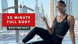 20min Full Body Workout  BODYWEIGHT NO EQUIPMENT  Strength amp Muscle [upl. by Valorie]