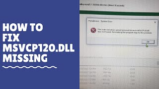 MSVCP120 DLL missing  How To Fix  100 working [upl. by Stanfill452]