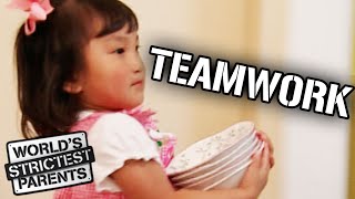 3 yo Sets the Table in this Mormon Family  Worlds Strictest Parents [upl. by Konstance]