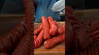 Crispy Red Sausages for My Son shorts cooking [upl. by Dehnel764]