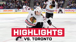 HIGHLIGHTS Chicago at Toronto  Chicago Blackhawks [upl. by Adhern]