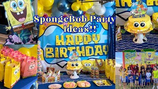 SPONGEBOB THEMED BIRTHDAY PARTY IDEAS AZAIAH TURNS 9 partydecorations spongebobparty kidsparty [upl. by Llertniuq]