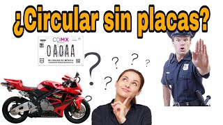 ¿Se puede circular sin placas en motocicleta [upl. by Inna]