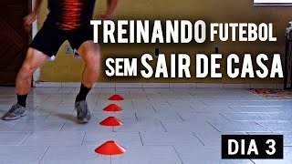 Treino de futebol em casa  Como treina futebol sem sair de casa  treino agilidade e passe dia 35 [upl. by Herwin]