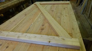 Building a batten wood door with step joint [upl. by Parent885]