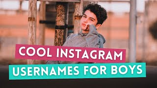 50 Cool Instagram Usernames for Boys  Funny Usernames That Arent Taken [upl. by Whitten]