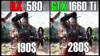 RX 580 vs GTX 1660 Ti  Test in 7 GAMES [upl. by Yllac]