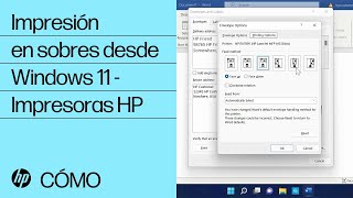 Cómo imprimir en sobres desde Windows 11  Impresoras HP  HP Support [upl. by Ylebmik946]