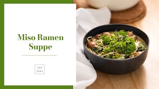 Miso Ramen Suppe mit Gemüse  ANANINA [upl. by Erreip]