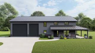 BARNDOMINIUM HOUSE PLAN 503200117 WITH INTERIOR [upl. by Erminia393]