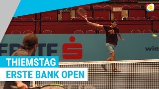 Dominic Thiem bei den Erste Bank Open  Stachis Welt  myTennis [upl. by Yeznil974]