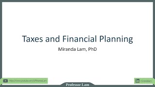 Personal Finance Taxes and financial planning 2 of 2 [upl. by Gregor]