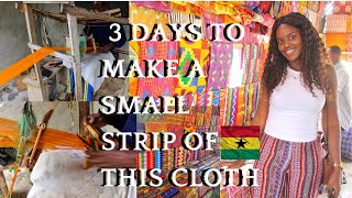 HOW GHANAIANS WEAVE THIS TRADITIONAL CLOTH IN GHANA  KENTE CLOTH WEAVING  HOW KENTE IS MADE [upl. by Elleinnod833]