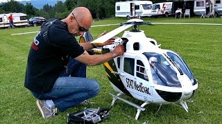 GIGANTIC RC EC135 STAT MEDEVAC SCALE MODEL ELECTRIC HELICOPTER  VARIO TEAMPILOT FRANCIS PADUWAT [upl. by Delphine]