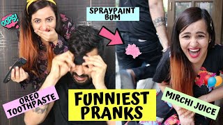 Funniest PRANKS Challenge for 24 HOURS PRANK WARS [upl. by Lizzy]