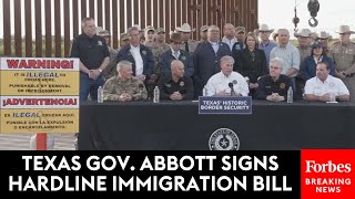 BREAKING NEWS Hardline Texas Immigration Law That Allows Arrest Of Border Crossers Signed By Abbott [upl. by Areikahs172]