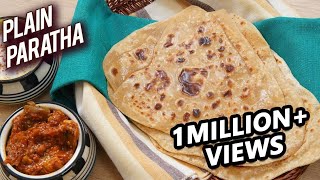 Plain Paratha Recipe  Homemade Paratha Recipe  Paratha Recipe Indian  How To Make Paratha  Ruchi [upl. by Noir778]