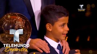 Lo que dijo Cristiano tras recibir el Balón de Oro  Más Fútbol  Telemundo Deportes [upl. by Ekalb]