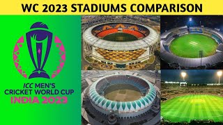 ICC WORLD CUP 2023 VENUES STADIUM COMPARISON [upl. by Aitram]