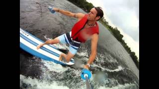 Surfing Behind Jet Ski on Shadow Lake [upl. by Nnylyaj]