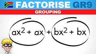 Gr 9 Factorisation Grouping Introduction [upl. by Ninnetta627]