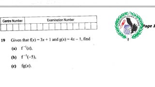 Functions Mathematics Paper 1 exam [upl. by Ativla526]