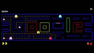 PacMans 30th Anniversary Google Doodle 30000 Point Game 550th Upload [upl. by Ahsiekram349]