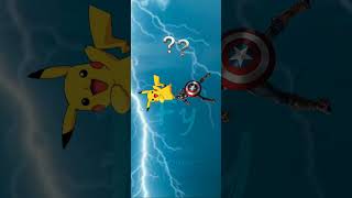 Character Mix Art  Captain America and Pikachu pokemon shorts shortvideo art gambar viral [upl. by Mcintyre]