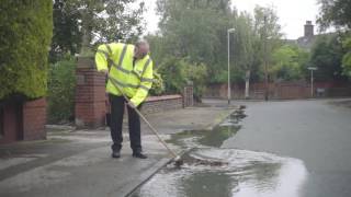 How to clear a blocked road drain [upl. by Nordine]