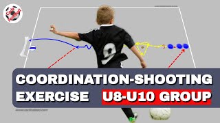 Coordination and shooting drill U8U10 groups [upl. by Aihsekat]