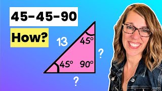 Solve 45 45 90 Triangles The EASY Way  Solving Special Right Triangles [upl. by Aes]