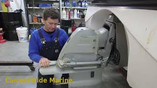 How to remove and install a Volvo Penta SX sterndrive and what to inspect while there [upl. by Brianne353]