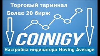 Coinigy  работа с индикатором MAMoving Average [upl. by Nimesh]