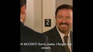 Steve Carrel and Ricky Gervais bloopers on The Office [upl. by Arutek]