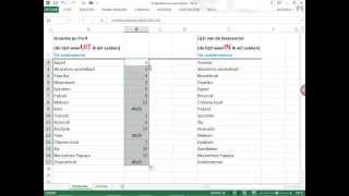 Excel  Vergelijken van twee lijsten in Excel [upl. by Roybn730]