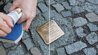 Stolpersteine  Anleitung zum Putzen der Steine [upl. by Yraht]