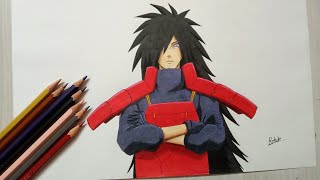 How To Draw Madara Uchiha  Naruto Shippuden  Step By Step Tutorial [upl. by Tamar]