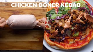 Making Chicken Doner Kebab At Home [upl. by Rrats]