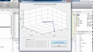 3DOF Inverse Kinematics Using PseudoInverse Jacobian Method  Matlab Simulation [upl. by Ytisahcal]