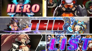 Crusaders Quest HERO TIER LIST 2023 [upl. by Nnylatsirk]