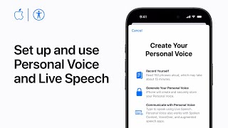 How to set up and use Personal Voice and Live Speech on iPhone and iPad  Apple Support [upl. by Cissiee]