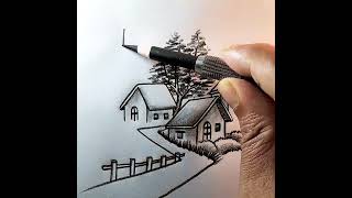 Wonderful village cottages art and drawing [upl. by Enaoj]