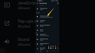 How to disable third party cookies on Google chrome  shorts googlechrome cookies chromesetting [upl. by Narret]
